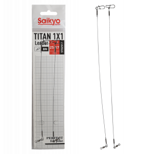 Поводок Saikyo Titan 1x1 STO2517, 17кг/25см, 2шт