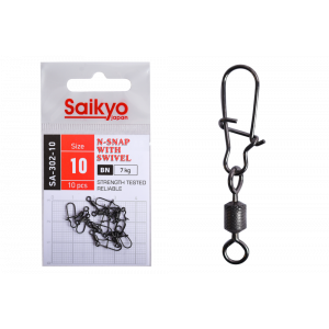 Вертлюг с застежкой Saikyo SA-302-10 - 10 шт (7кг)